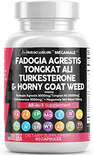Fadogia Agrestis 5000mg Tongkat Ali 25000mg Turkesterone 5000mg Clean NutraceuticalsUS supplements