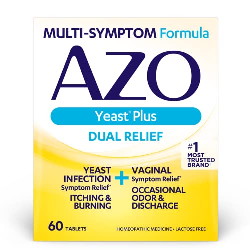 AZO Yeast Plus Dual Relief Tablets, Yeast Infection and Vaginal Symptom Relief, Relieves Itching & Burning AZOAu supplements