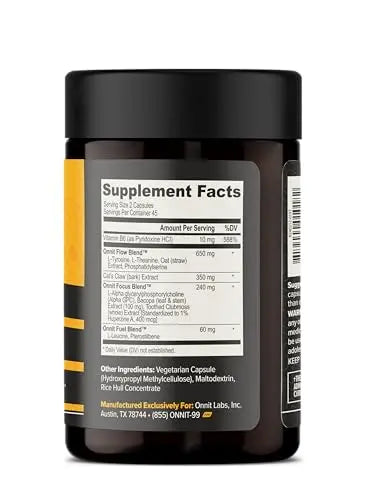 ONNIT Alpha Brain Nootropic Brain Supplement for Focus, Memory, Mental Clarity, Cognitive Support with L-Theanine and Vitamin B6, 90 Count ONNITnz supplements