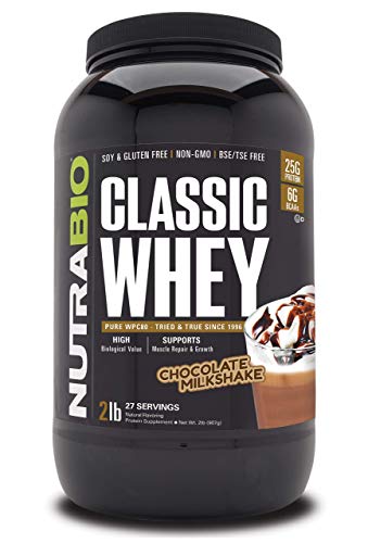 NutraBio Classic Whey Protein Powder- 25G of Protein Per Scoop - No Fillers, Artificial NutraBioUS supplements
