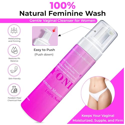 Vroyale Beauty 100% Natural Feminine Wash - 250 ml pH-Balanced Yoni Femme Mousse Vroyale BeautyAu supplements