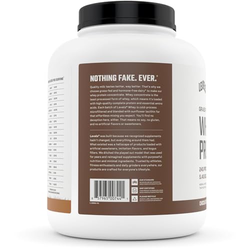 Levels Grass Fed 100% Whey Protein, No GMOs, Chocolate Peanut Butter, 5LB Levels NutritionUS supplements