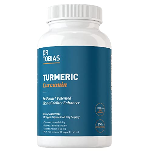 Dr. Tobias Turmeric Curcumin Supplement with BioPerine & Black Pepper, Extra Strength Dr. TobiasUS supplements