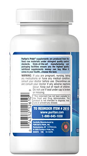 Puritan's Pride Probiotic Acidophilus Tablets, White, 100 Count Puritan's PrideAu supplements