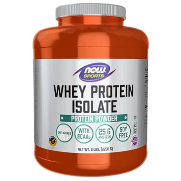 NOW Sports Nutrition, Whey Protein Isolate, 25 g With BCAAs, Unflavored Powder NOWUS supplements