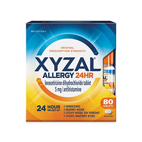 Xyzal Allergy Pills, 24-Hour Allergy Relief, 80-Count, Original Prescription Strength XyzalAu supplements