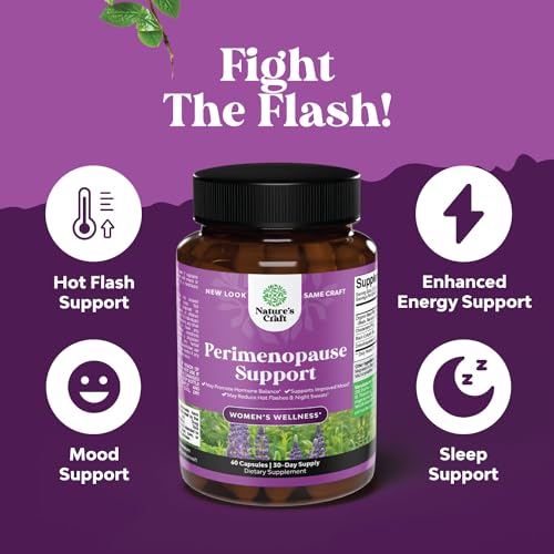Complete Perimenopause Supplement for Women - Multibenefit Menopause Relief Natures CraftUS supplements