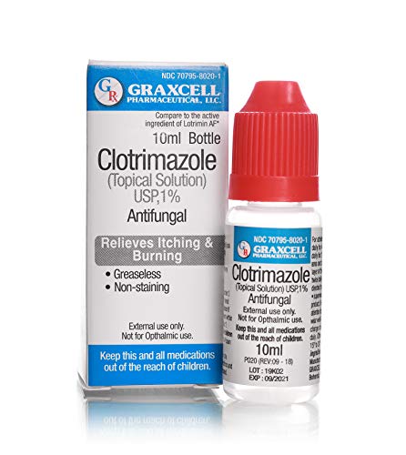 Graxcell Clotrimazole 1% Antifungal Topical Solution for Athlete's Foot, 0.33 Fluid Ounce GraxcellUS supplements