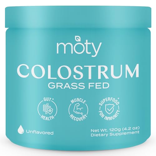 Moty Bovine Colostrum Grass Fed Powder Supplement for Gut Health, Muscle Recovery MotyUS supplements