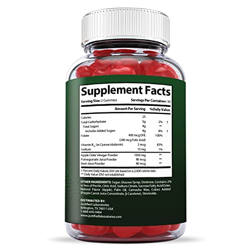 Justified Laboratories ACV for Health Keto ACV Gummies 1000MG with Pomegranate Juice Justified LaboratoriesUS supplements