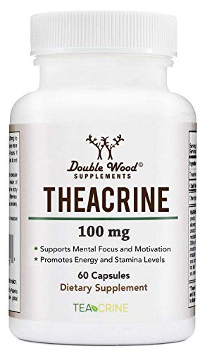 Theacrine (Teacrine) 100 Mg, 60 Capsules - Energy and Focus Supplement (Similar to Caffe Double Wood SupplementsUS supplements