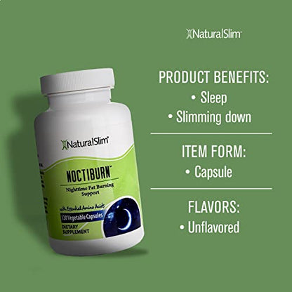 NaturalSlim NoctiBurn Night Fat Burning Support & Metabolism Support Supplements with Essentials NaturalSlimUS supplements