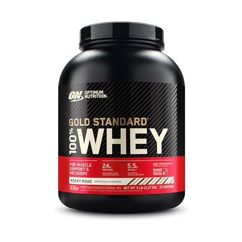 Optimum Nutrition Gold Standard 100% Whey Protein Powder, Rocky Road, 5 Pound Optimum NutritionUS supplements