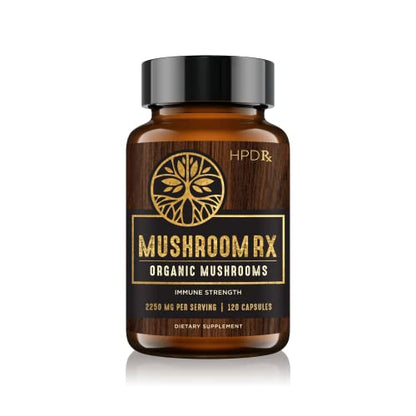 HPD Rx Mushroom Rx Organic Mushroom Extract Blend Max Immunity Dose, Lion’s Mane HPD RxUS supplements