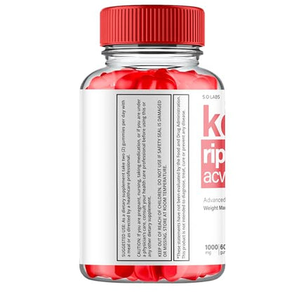 (5 Pack) Keto Ripped ACV Gummies, Keto Ripped ACV Gummies Advanced Weight Loss S.O LabsUS supplements