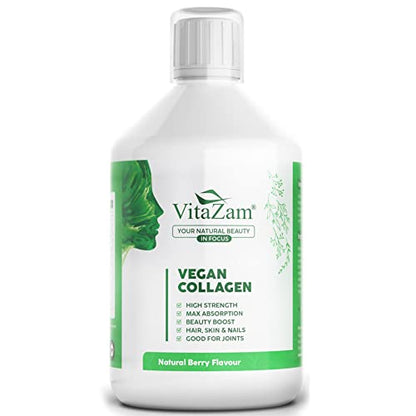 VitaZam Vegan Collagen Liquid 5000mg Hydrolyzed Collagen Peptides for Women VitaZamUS supplements