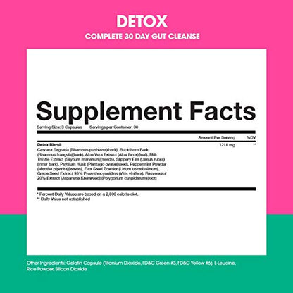 Obvi Detox, Flush Out and Eliminate Toxins, Support Weight Loss, Cleanse Colon, Packed ObviUS supplements