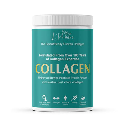 L Primero Collagen Peptides Powder 400g, Hydrolysed Unflavoured, Grass-Fed Bovine Bioactive Protein, Highly absorbable 18 Amino Acids, Keto L PrimeroUS supplements