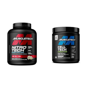 MuscleTech Whey Protein Powder Nitro-Tech | Isolate & Peptides & Cell-Tech Creactor MuscleTechUS supplements