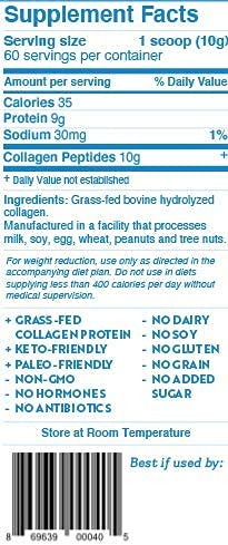 Dr. Kellyann Hydrolyzed Collagen Peptides Protein Powder Unflavored Dr. KellyannUS supplements