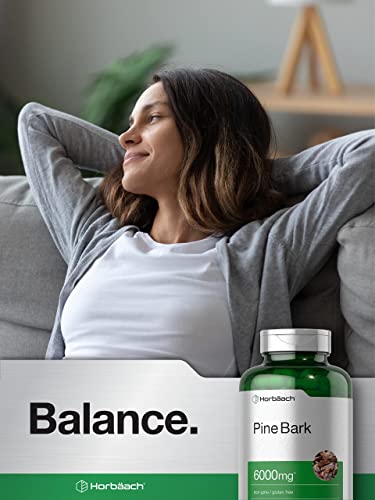 Pine Bark Extract | 6000 mg | 180 Capsules | Standardized to Contain 380 mg Proanthocyan HorbäachUS supplements