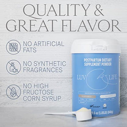 LUV&LIFE Postpartum Vitamin Supplement Powder Vanilla Flavored Has Postnatal Multivitamins LUV&LIFEUS supplements