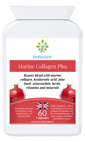 nfiniVit Marine Collagen Plus Blend Capsules - Hair Growth Enhancer with Enriched Vitamin C and Vitamin E InfiniVitAu supplements