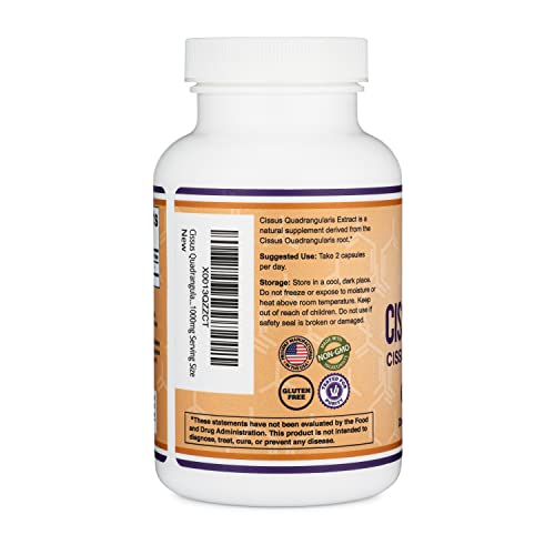 Cissus Quadrangularis Super Extract, 150 Capsules, Manufactured in The USA, Dietary Double Wood SupplementsUS supplements