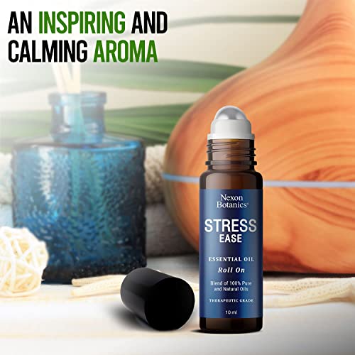 Stress Ease Essential Oil Roll On Blend 10ml - Natural Stress Relief Essential Oils Roll Nexon BotanicsAu supplements