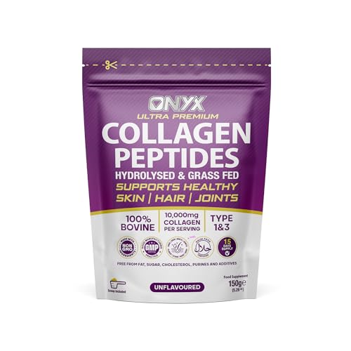 Premium Collagen Powder (Type I, III) Hydrolysed Bovine Collagen Peptides Powder - Halal Certified ONYX INGREDIENTS 101US supplements