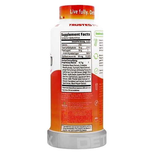 Herbal Clean Same-Day Premium Detox Liquid Drink, Strawberry Mango Flavor, 16 Fl Oz Herbal CleanAu supplements