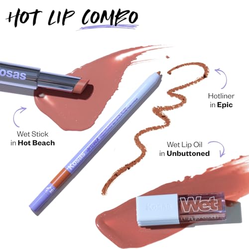 Kosas Wet Lip Oil Gloss - Hydrating Lip Plumping Treatment with Hyaluronic Acid & Peptides, Non-Sticky Finish (Unbuttoned) KosasAu supplements