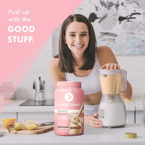 Flat Tummy Tea Meal Replacement Shake – Vanilla, 20 Servings - Plant Based Protein Flat Tummy TeaUS supplements