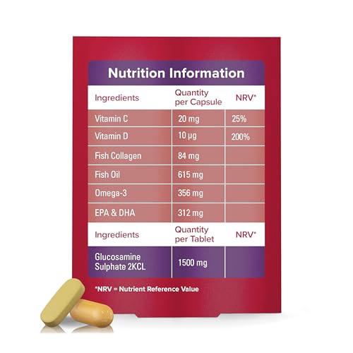 Seven Seas JointCare Max, With High-Strength Glucosamine plus Omega-3, Collagen Seven SeasUS supplements