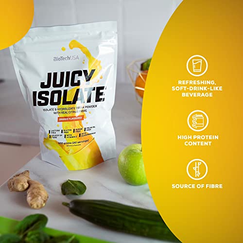 BioTechUSA Juicy Isolate | Gluten-Free, Lactose-Free, Sugar-Free | Refreshing Protein Soft Drink BioTechUSAUS supplements