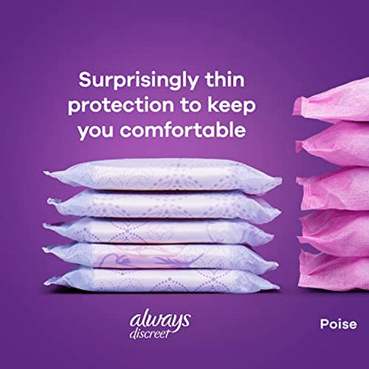 Always Discreet Adult Moderate Long Incontinence Pads, Up to 100% Leak Always DiscreetUS supplements
