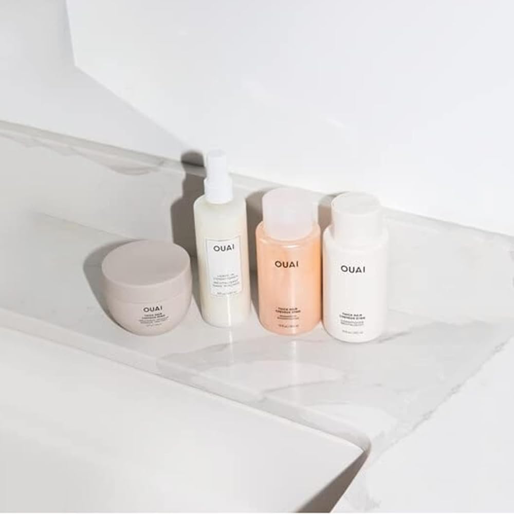 OUAI Thick Hair Shampoo & Conditioner Set, Travel Size - Moisturizing Shampoo & Conditioner - With Keratin, Marshmallow Root, Shea Butter & Avocado Oil - Sulfate, Paraben & Phthalate Free (3 Oz) OUAIAu supplements