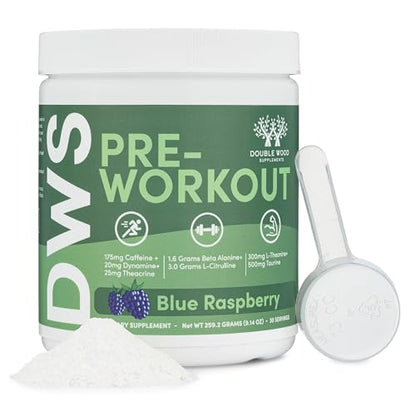 Pre Workout Powder for Men & Women (30 Servings of Caffeine, Beta Alanine, L-Citrulline Double Wood SupplementsUS supplements