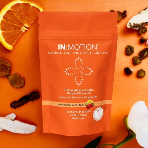 in:TotalWellness - in:Motion Natural Herbal Formula, 20 Serving Pouch, Corydalis, Tumeric, Ginger + 9 More ADAPTOGEN Herbs, Citrus Berry Flavor, 1 Count INTotalWellnessAu supplements