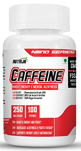 NutriJa Caffeine Powder Pre Workout Supplement - 100 Servings NutriJaAu supplements