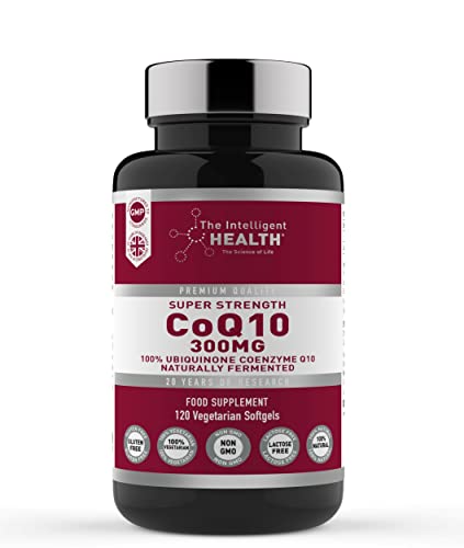 Ubiquinone Coenzyme Q10 300mg Softgel Capsules, 120 Super Strength Vegan Friendly The Intelligent HealthUS supplements