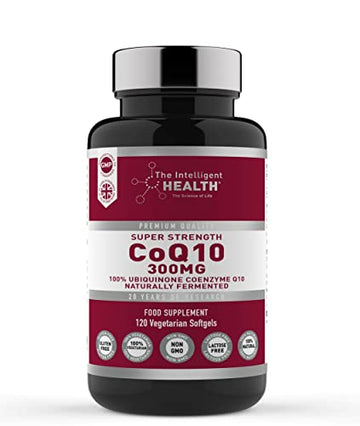 Ubiquinone Coenzyme Q10 300mg Softgel Capsules, 120 Super Strength Vegan Friendly The Intelligent HealthUS supplements