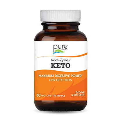Real-Zymes™ KETO Digestive Enzymes Supplement with Probiotics for Better Digestion PURE ESSENCE LABSUS supplements