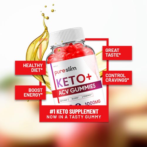 (2 Pack) Pure Slim Keto ACV Gummies - Advanced Formula PureSlim Keto Plus ACV Gummies IndeloUS supplements