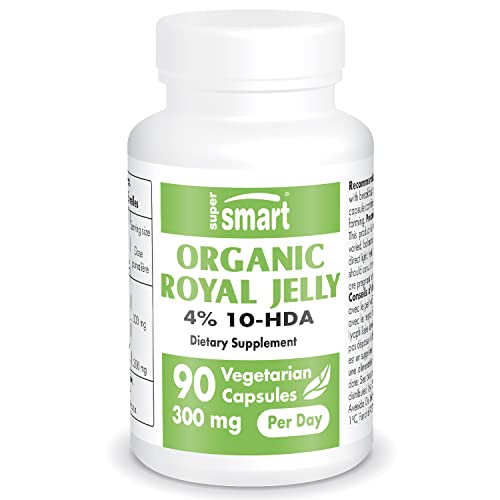 Supersmart - Organic Royal Jelly 300mg per Day (High Strength 4% 10-HDA) - Freeze SupersmartUS supplements