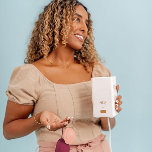 Pixie Menstrual Cup Sterilizer + Large & Small Pixie Disc - Kill 99.9% of Germs with Menstrual Cup Pixie CupAu supplements