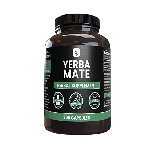 PURE ORIGINAL INGREDIENTS Yerba Mate (365 Capsules), No Magnesium Or Rice Fillers PURE ORIGINAL INGREDIENTSAu supplements
