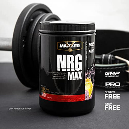 Maxler NRG MAX Pre Workout Powder with Taurine, L Citrulline Malate, Beta Alanine Creatine MaxlerUS supplements