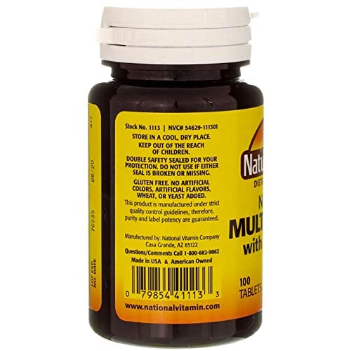 Nature's Blend Multiple Vitamin with Minerals No Iron 100 Tabs Nature's BlendAu supplements